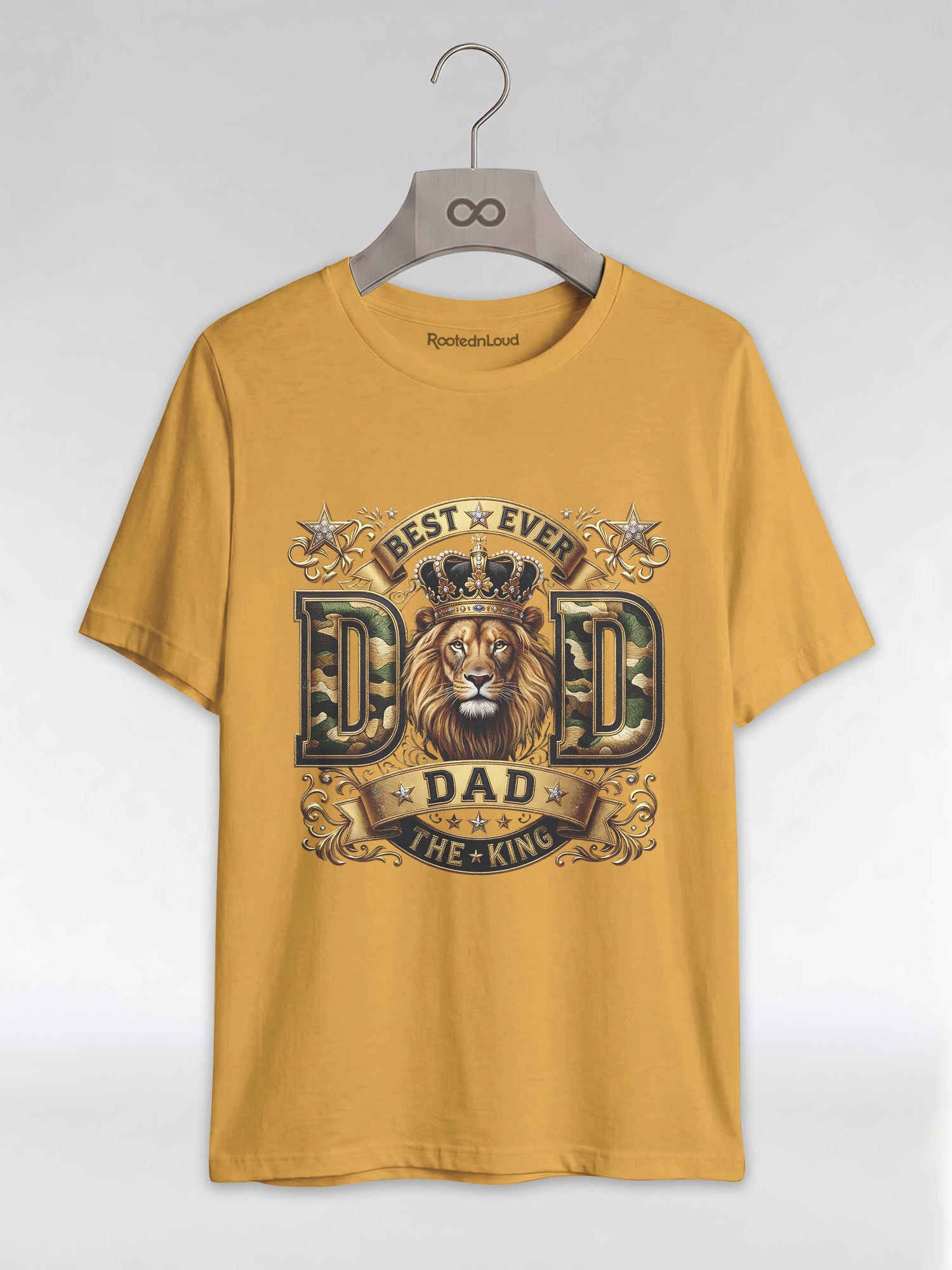 Best Ever Black Dad: Lion King Crown Graphic T-Shirt - RootednLoud