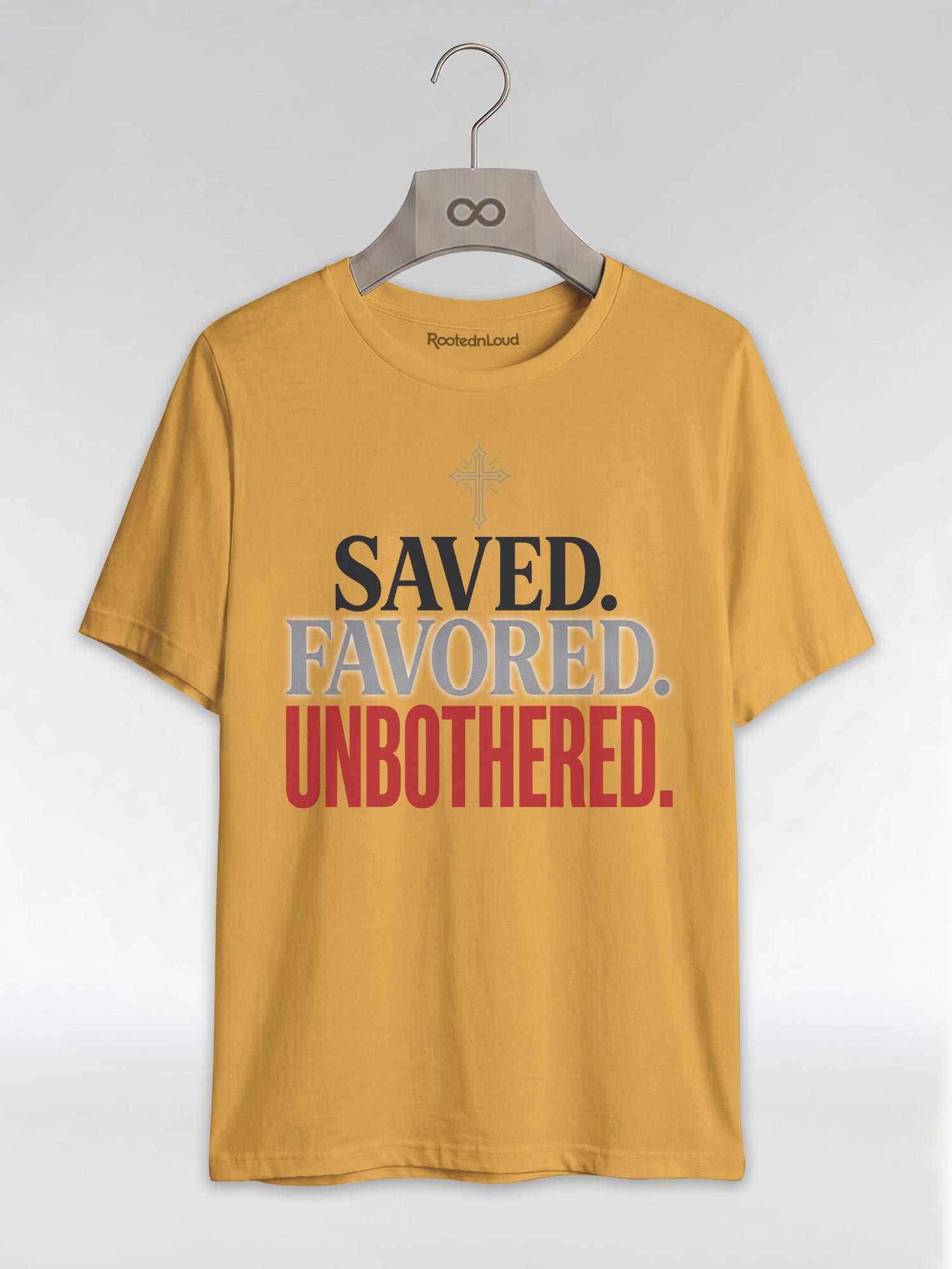 Saved Favored Unbothered T-Shirt: Christian Faith Graphic T-Shirt - RootednLoud