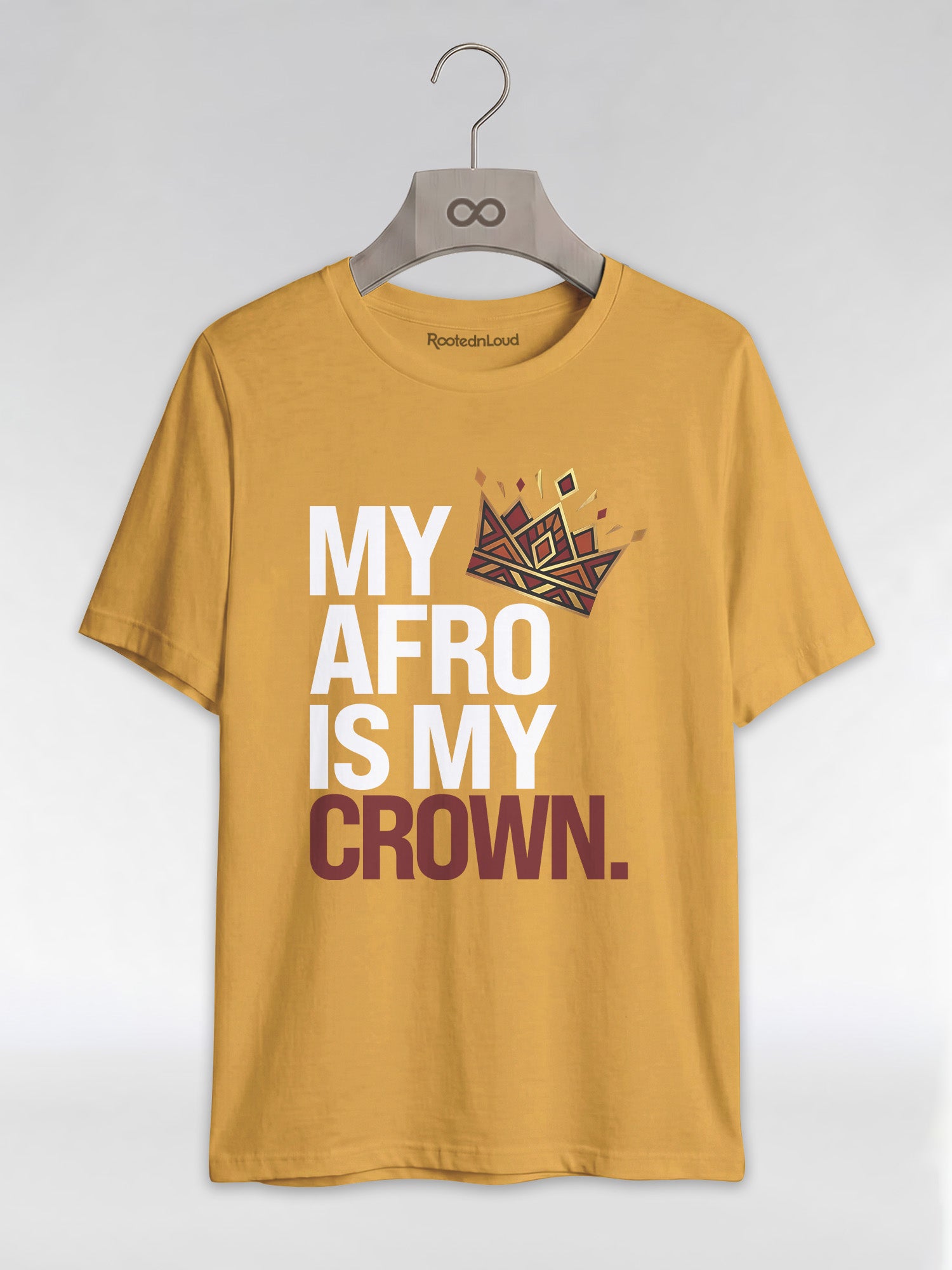 My Afro Is My Crown: Tribal Crown Black Queen Graphic T-Shirt - RootednLoud