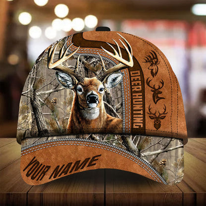 Frenzidea Premium Florapunk Black Camo Deer Hunting Personalized Cap