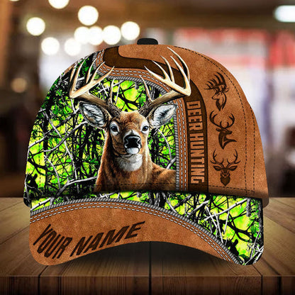 Frenzidea Premium Florapunk Black Camo Deer Hunting Personalized Cap