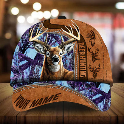Frenzidea Premium Florapunk Black Camo Deer Hunting Personalized Cap