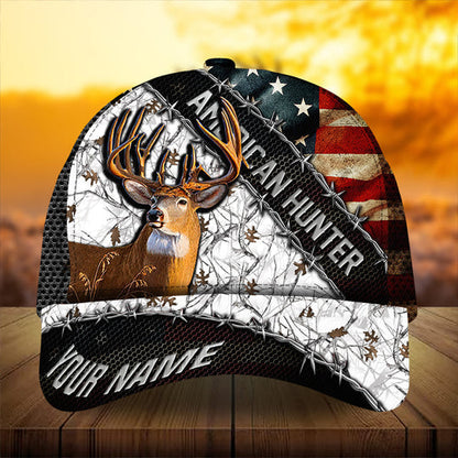 Frenzidea Premium Hedge Of Thorns Flag Deer Hunting Personalized Cap