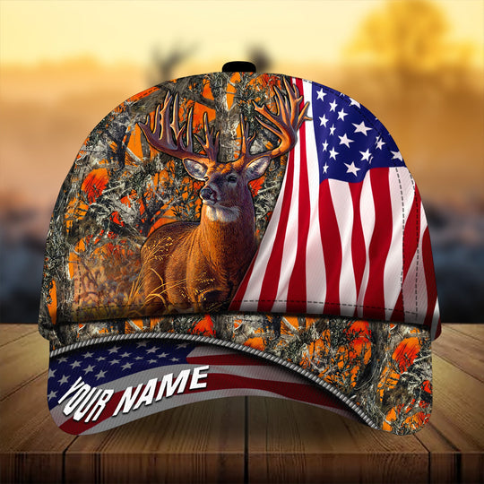 Frenzidea Premium Florapunk Flag Deer Hunting Personalized Cap