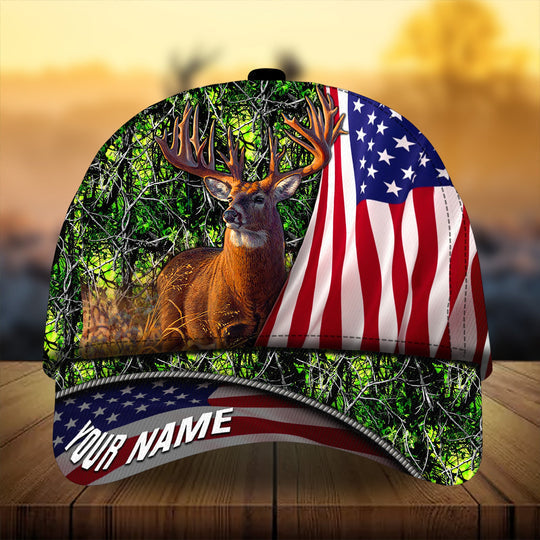 Frenzidea Premium Florapunk Flag Deer Hunting Personalized Cap
