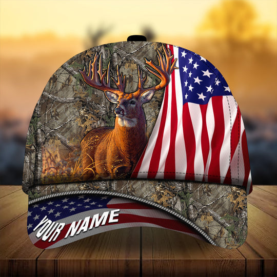 Frenzidea Premium Florapunk Flag Deer Hunting Personalized Cap