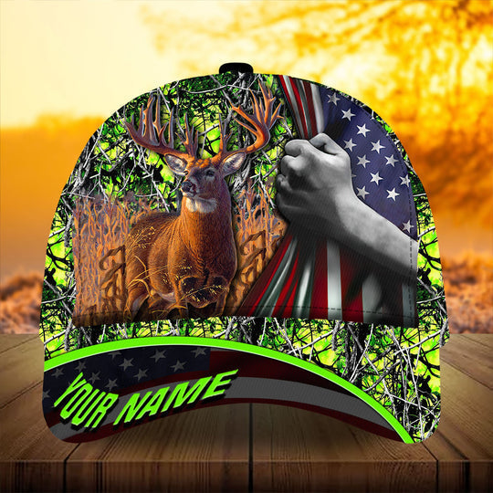 Frenzidea Premium Florapunk Flag Pull Deer Hunting Personalized Cap