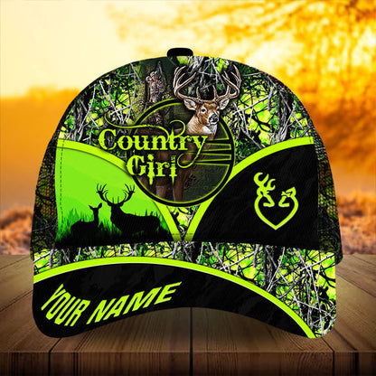 Frenzidea Premium Florapunk Country Girl Deer Hunting Trucker Personalized Cap