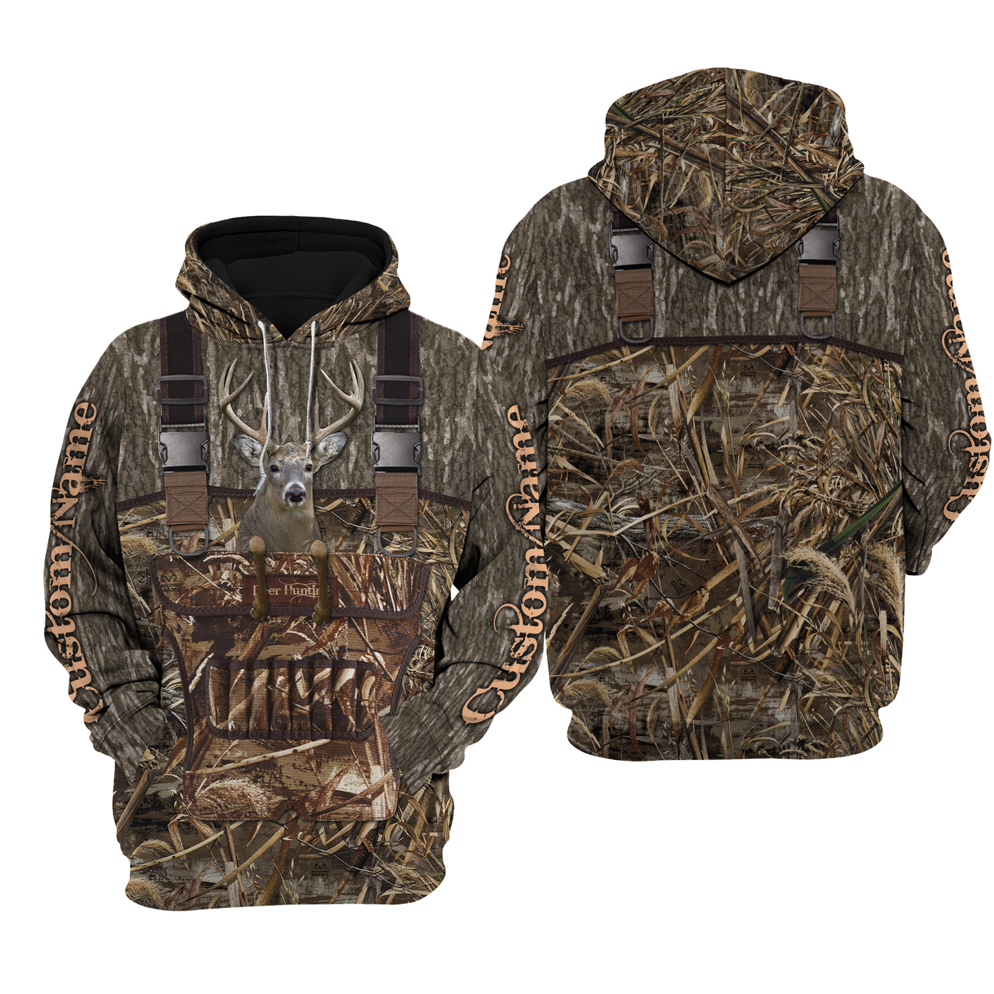 frenzidea Deer Hunting Customized Name 3D Shirt