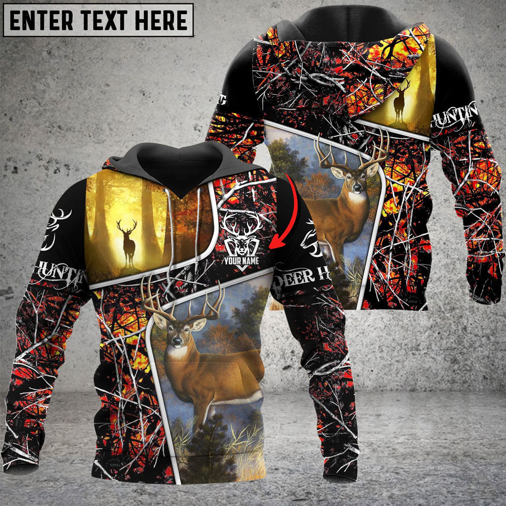 frenzidea Deer Hunting Color Personalized Name 3D Shirts