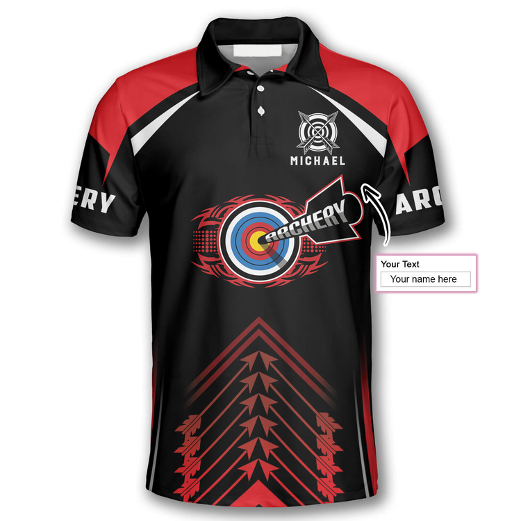 Frenzidea Personalized Archery Red Black Version Personalized Name 3D Shirt