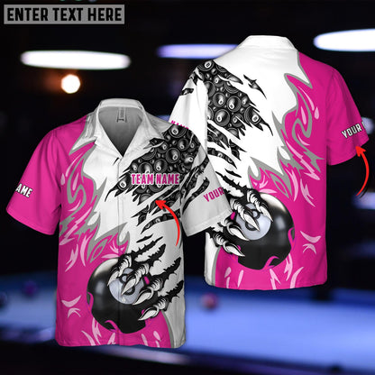 Frenzidea Billiard Balls Personalized Name Hawaiian Shirt