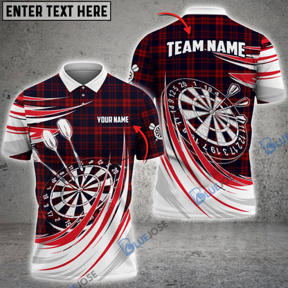 Frenzidea Darts Plaid Color Personalized Name, Team Name 3D Shirt (4 Colors)