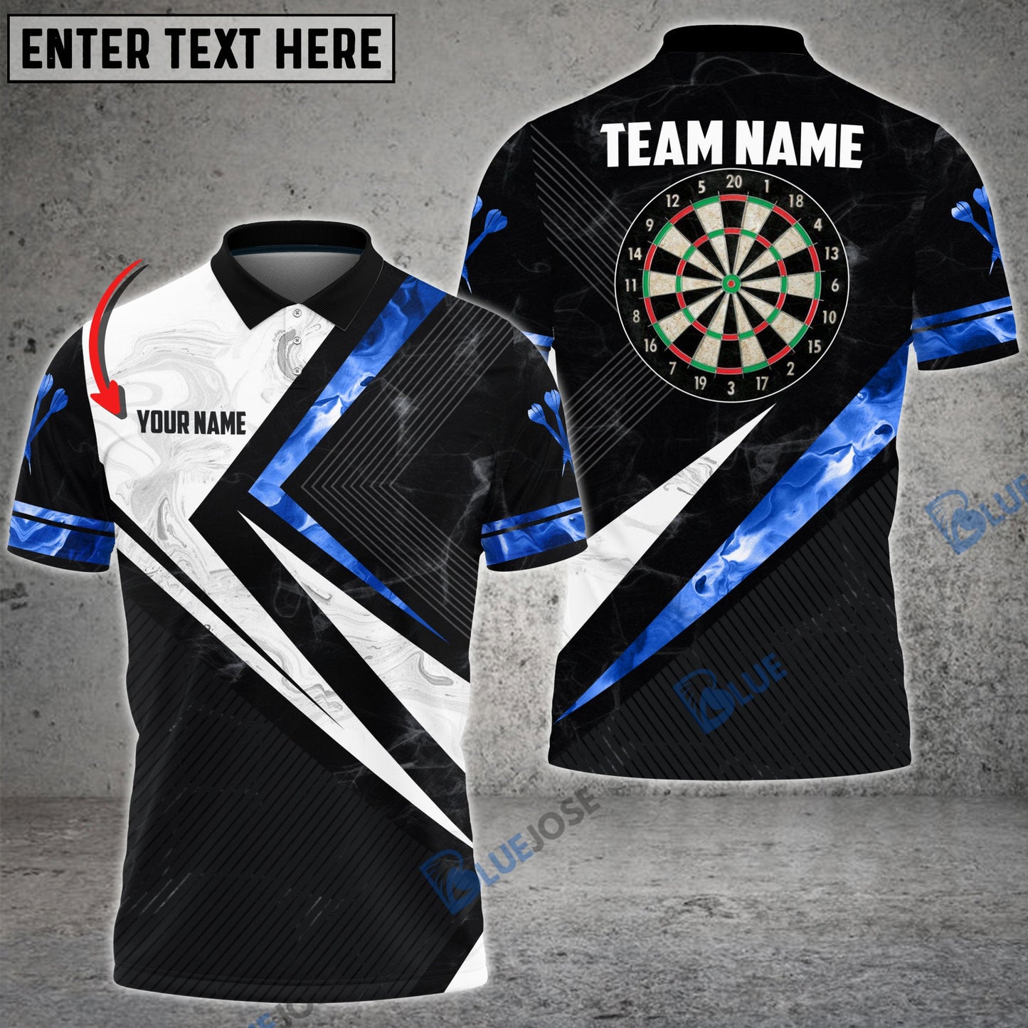 Frenzidea Red White Smoke Darts Personalized Name, Team Name 3D Shirt (4 Colors)