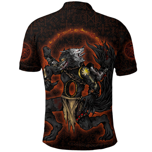 Frenzidea Viking Style Polo Shirt - Skoll And Hati ArtStation