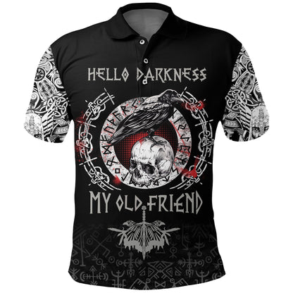 Frenzidea Viking Style Polo Shirt - Raven And Skull