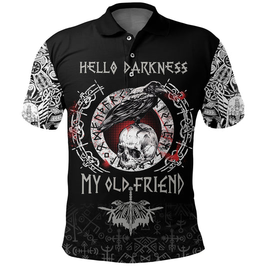 Frenzidea Viking Style Polo Shirt - Raven And Skull
