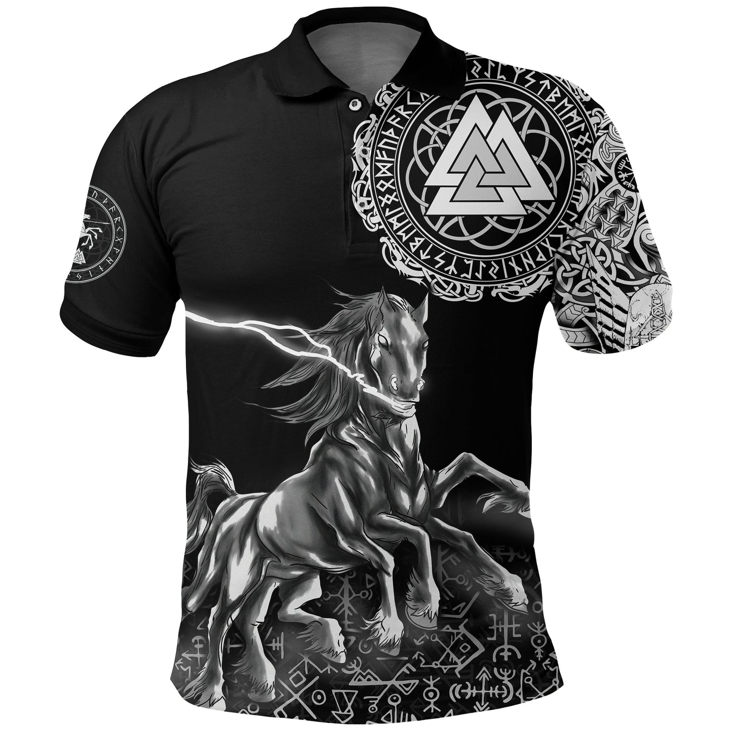 Frenzidea Viking Style Polo Shirt - Sleipnir Odin