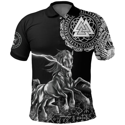 Frenzidea Viking Style Polo Shirt - Sleipnir Odin