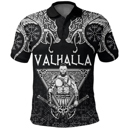 Frenzidea Viking Style Polo Shirts Warrior Valhalla and Double Dragon