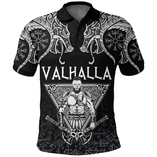 Frenzidea Viking Style Polo Shirts Warrior Valhalla and Double Dragon