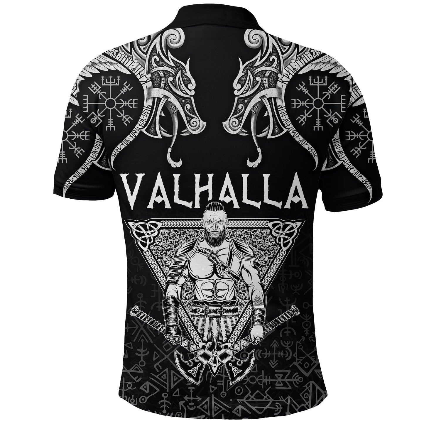Frenzidea Viking Style Polo Shirts Warrior Valhalla and Double Dragon