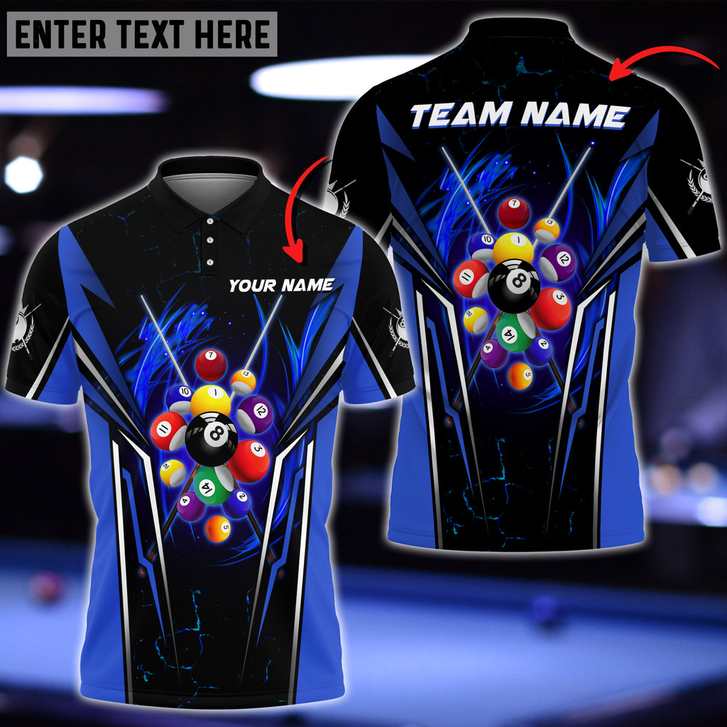 Frenzidea Billiards Ball 8 Mecha Personalized Name, Team Name Unisex Shirt ( 6 Colors )