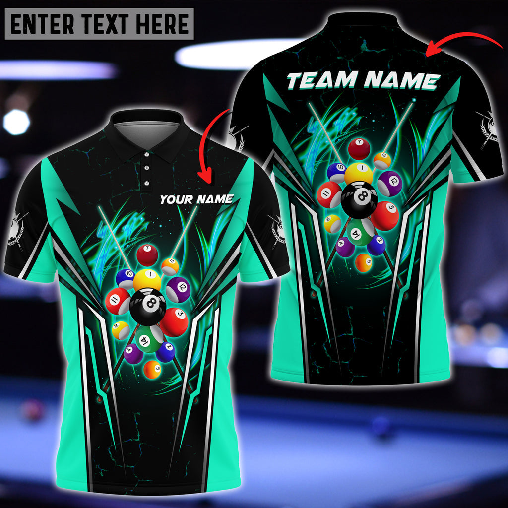 Frenzidea Billiards Ball 8 Mecha Personalized Name, Team Name Unisex Shirt ( 6 Colors )