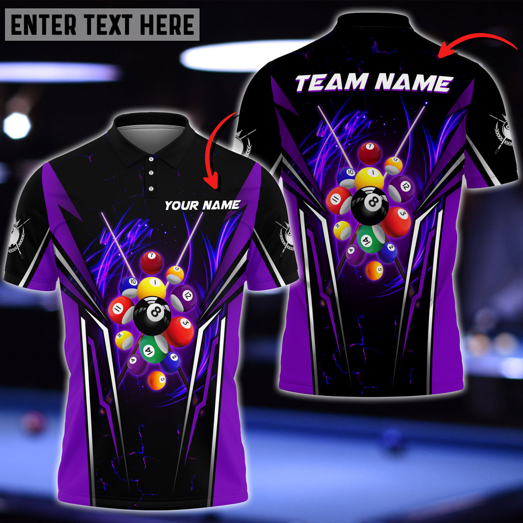 Frenzidea Billiards Ball 8 Mecha Personalized Name, Team Name Unisex Shirt ( 6 Colors )