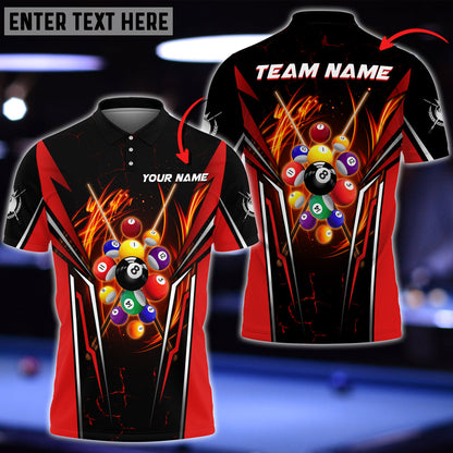 Frenzidea Billiards Ball 8 Mecha Personalized Name, Team Name Unisex Shirt ( 6 Colors )