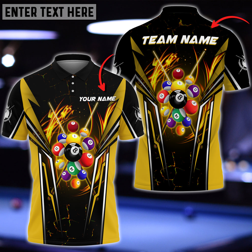 Frenzidea Billiards Ball 8 Mecha Personalized Name, Team Name Unisex Shirt ( 6 Colors )