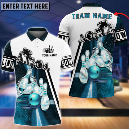 Frenzideas Personalized Name Light Bowling Player Multicolor 3D Shirt