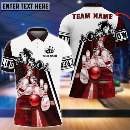 Frenzideas Personalized Name Light Bowling Player Multicolor 3D Shirt
