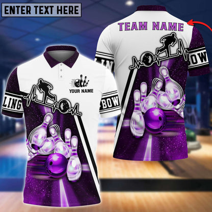 Frenzideas Personalized Name Light Bowling Player Multicolor 3D Shirt
