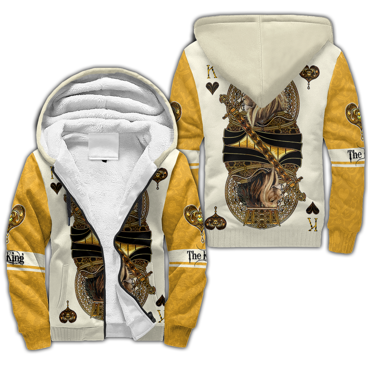 Frenzidea Yellow Alpha King Heart Lion Polo Shirt