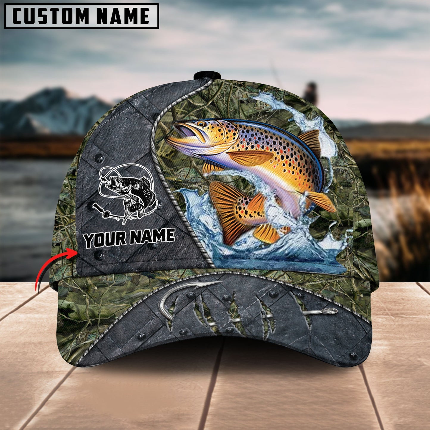 Frenzidea Personalized Trout Fishing Cap