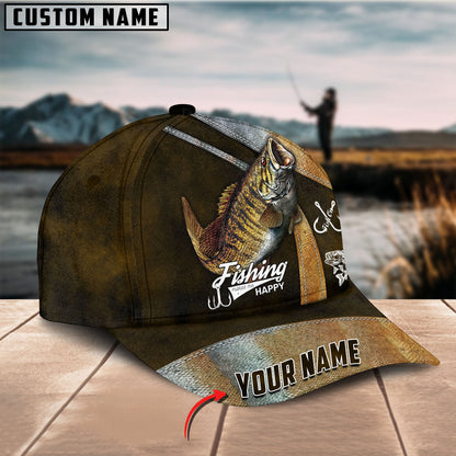 Frenzidea Personalized Smallmouth Bass Fishing Classic Cap