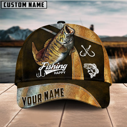 Frenzidea Personalized Smallmouth Bass Fishing Classic Cap