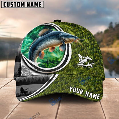 Frenzidea Fishing Heart Hook Personalized Cap (Bass, Striped Bass, Catfish, Trout, Crappie, Salmon, Walleye)