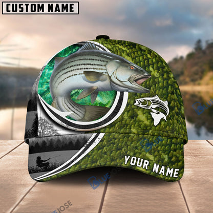 Frenzidea Fishing Heart Hook Personalized Cap (Bass, Striped Bass, Catfish, Trout, Crappie, Salmon, Walleye)