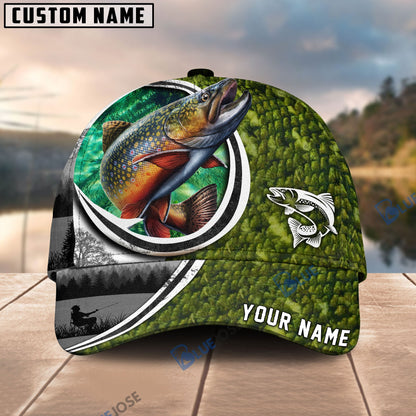 Frenzidea Fishing Heart Hook Personalized Cap (Bass, Striped Bass, Catfish, Trout, Crappie, Salmon, Walleye)