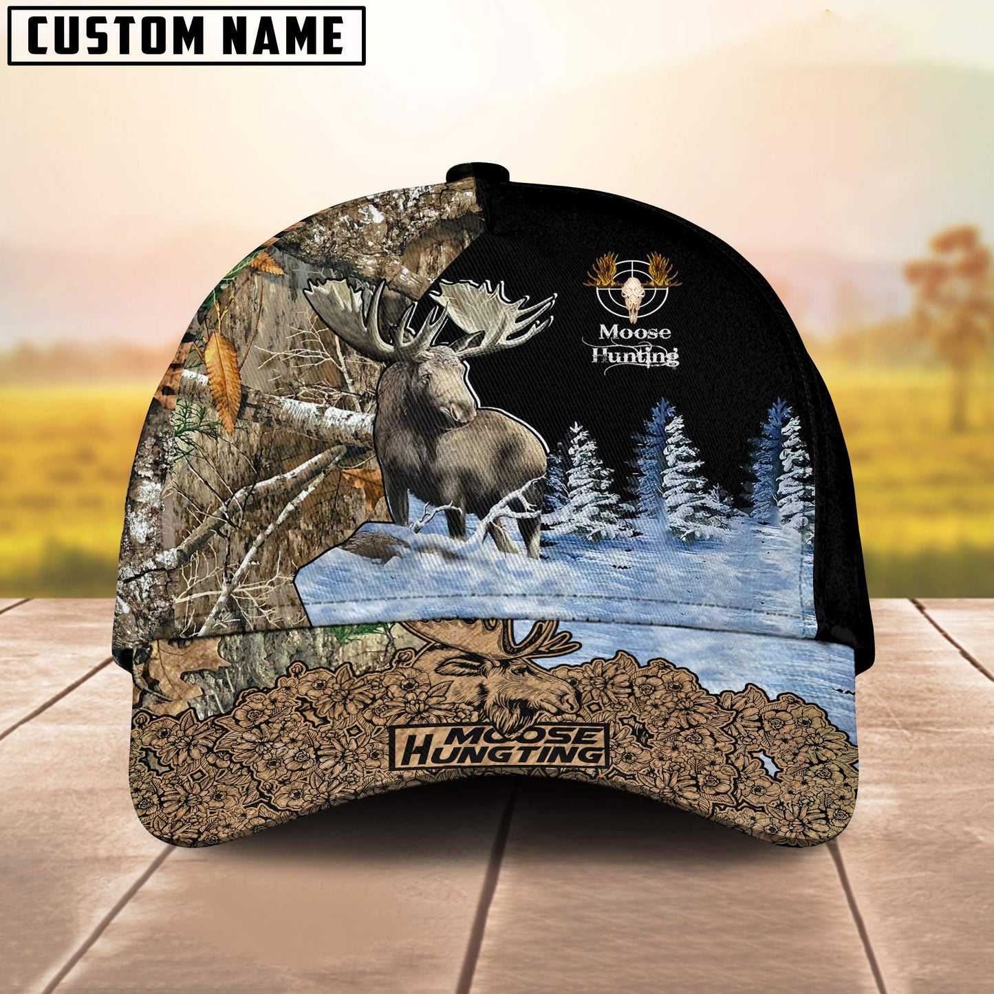 Frenzidea Love Moose Hunting Personalized Cap