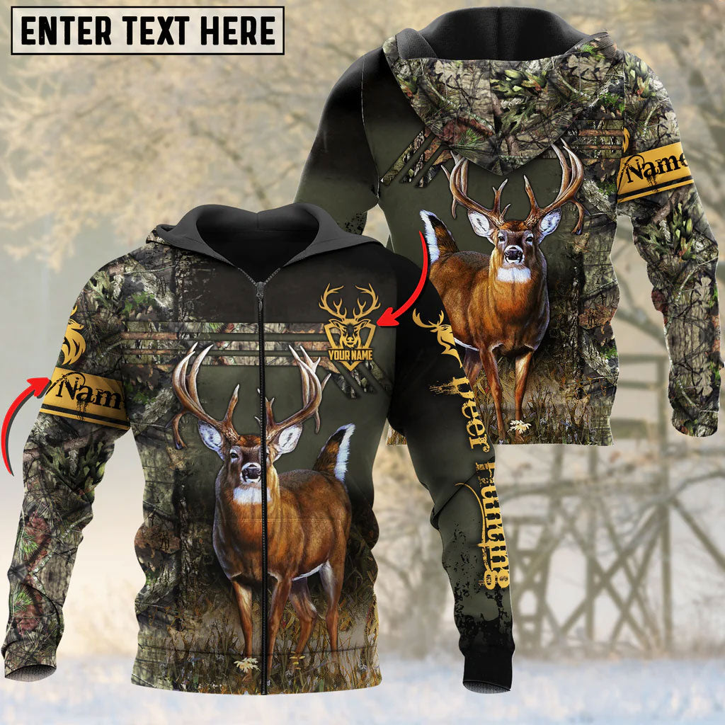 frenzidea Personalized Name Deer Hunting Camo 3D Shirts