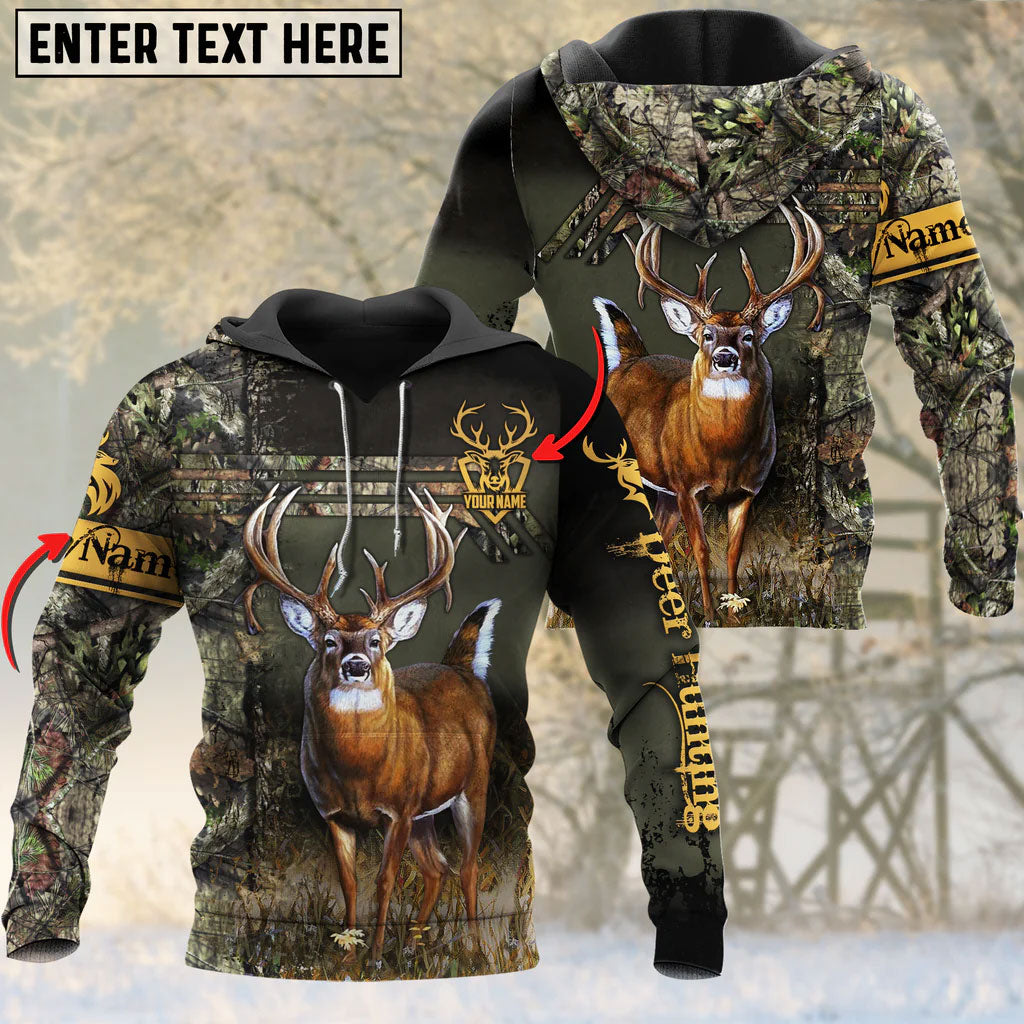 frenzidea Personalized Name Deer Hunting Camo 3D Shirts