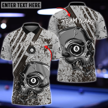 Frenzidea Billiards Ball Skull Personalized 3D Shirt
