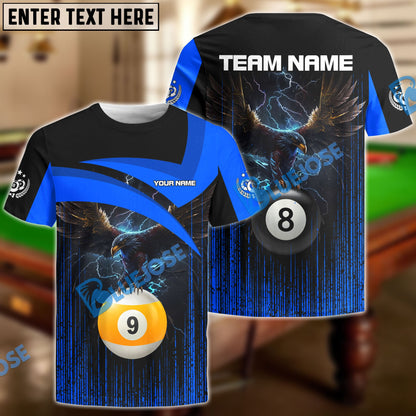frenzidea Billiards 8-Ball & 9-Ball Eagle Personalized Shirt