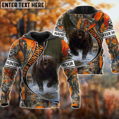 frenzidea The Premium Bear Hunting Camo Personalized Name 3D Shirt