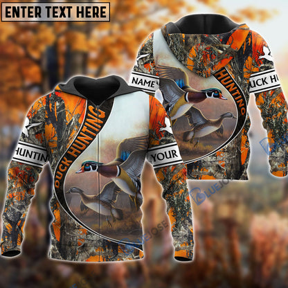 frenzidea The Premium Duck Hunting Camo Personalized Name 3D Shirt