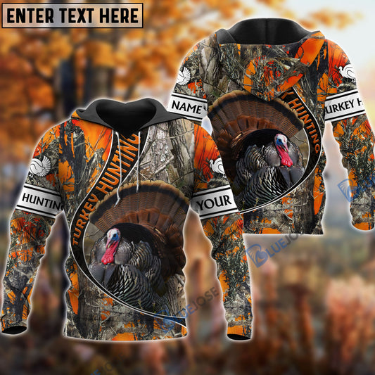 frenzidea The Premium Turkey Hunting Camo Personalized Name 3D Shirt