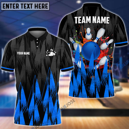 Frenzideas Bowling And Pins Sword Legend Customized Name, Team Name 3D Shirt (4 Colors)